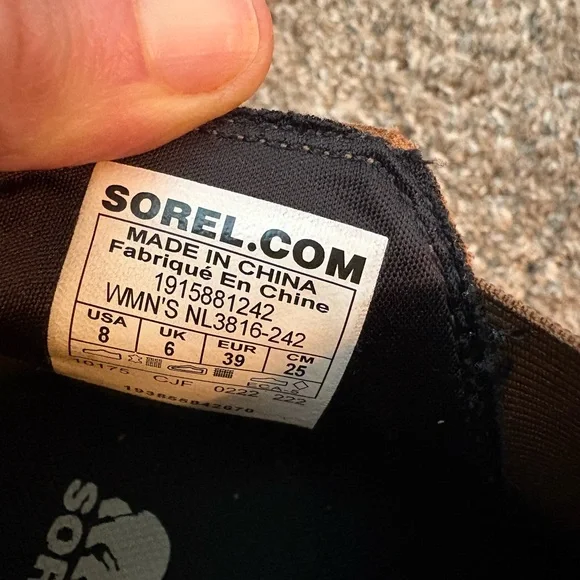 Sorel ladies wedge heel pull on suede and leather boots size 8 - Picture 7 of 9